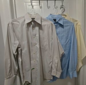 Bundle of 3 Jos A. Bank Dress Shirts 15.5 - 33 -Lot B